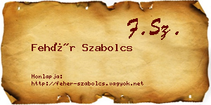 Fehér Szabolcs névjegykártya
