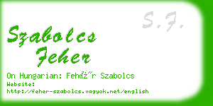 szabolcs feher business card